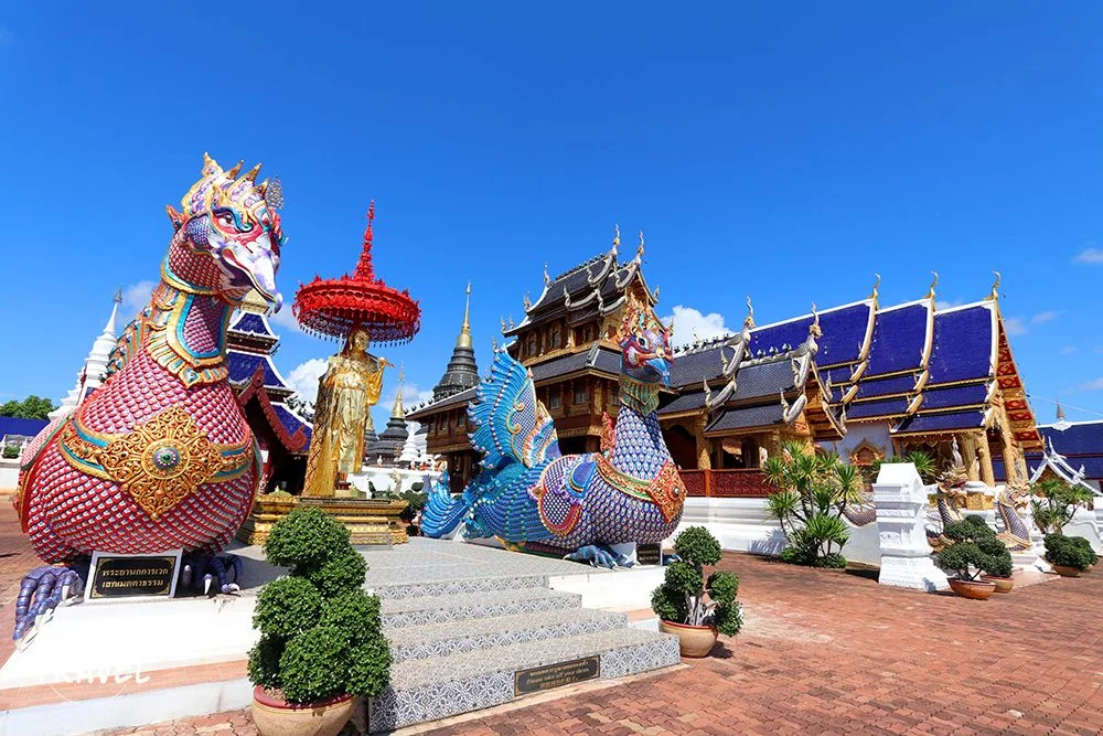 Dan Thewada waterfall surrounded by lush jungle