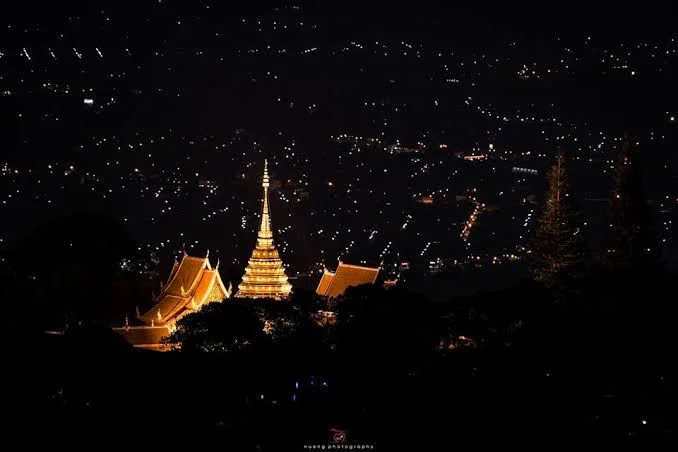 Wat Umong & Doi Suthep at Night